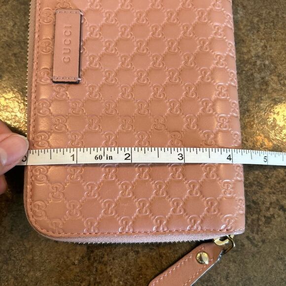 Gucci Micro Guccissima Long Wallet Leather Pink with BOX - Picture 11 of 16